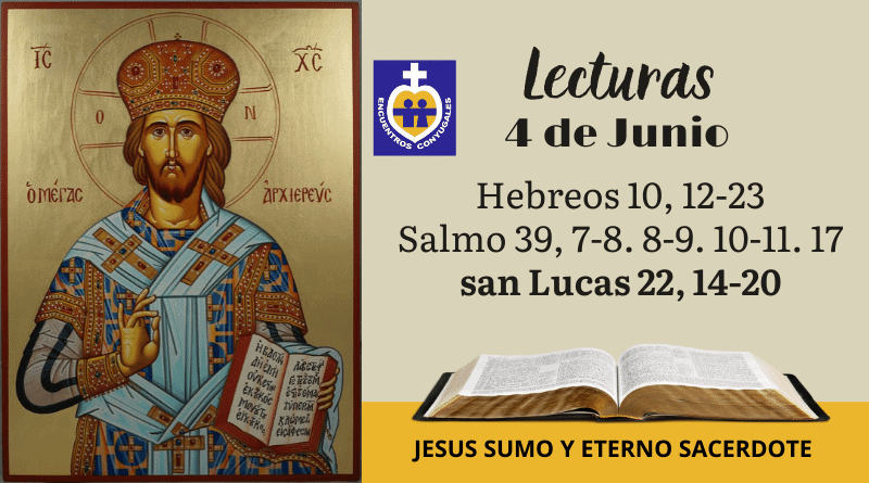 jesus sumo y eterno sacerdote - lecturas del día