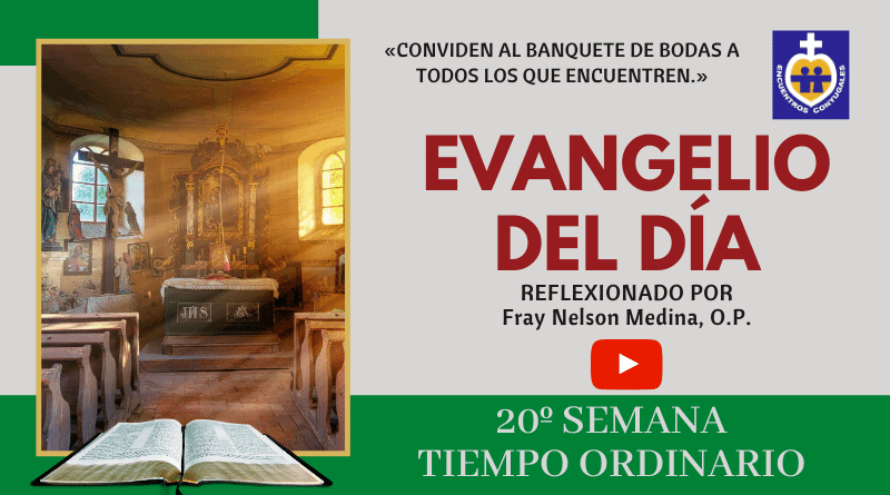 reflexión evangelio 20 de agosto - 20º semana - tiempo ordinario - año par