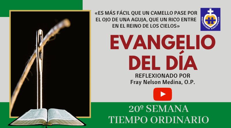 reflexión evangelio 18 de agosto - 20º semana - tiempo ordinario - año par