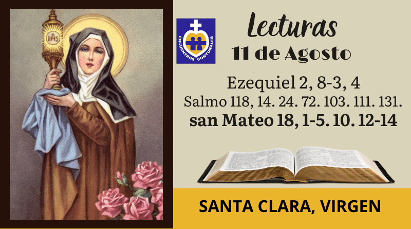 santa clara virgen - lecturas 11 de agosto - memoria