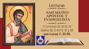 lecturas lunes 21 de septiembre - san mateo apóstol y evangelista - fiesta