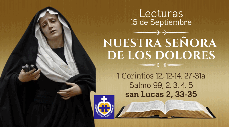 nuestra señora de los dolores - lecturas 15 de septiembre - año par