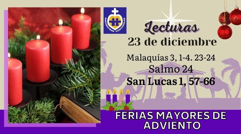 Lecturas miércoles 23 de diciembre | Ferias Mayores de Adviento