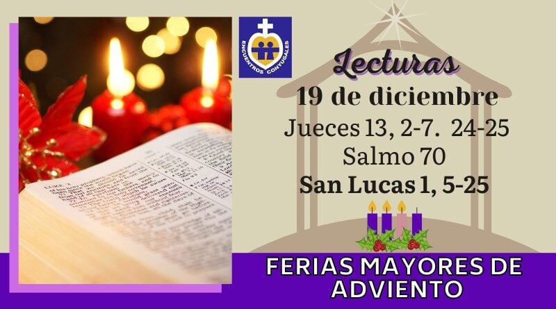 Lecturas sábado 19 de diciembre | Ferias Mayores de Adviento